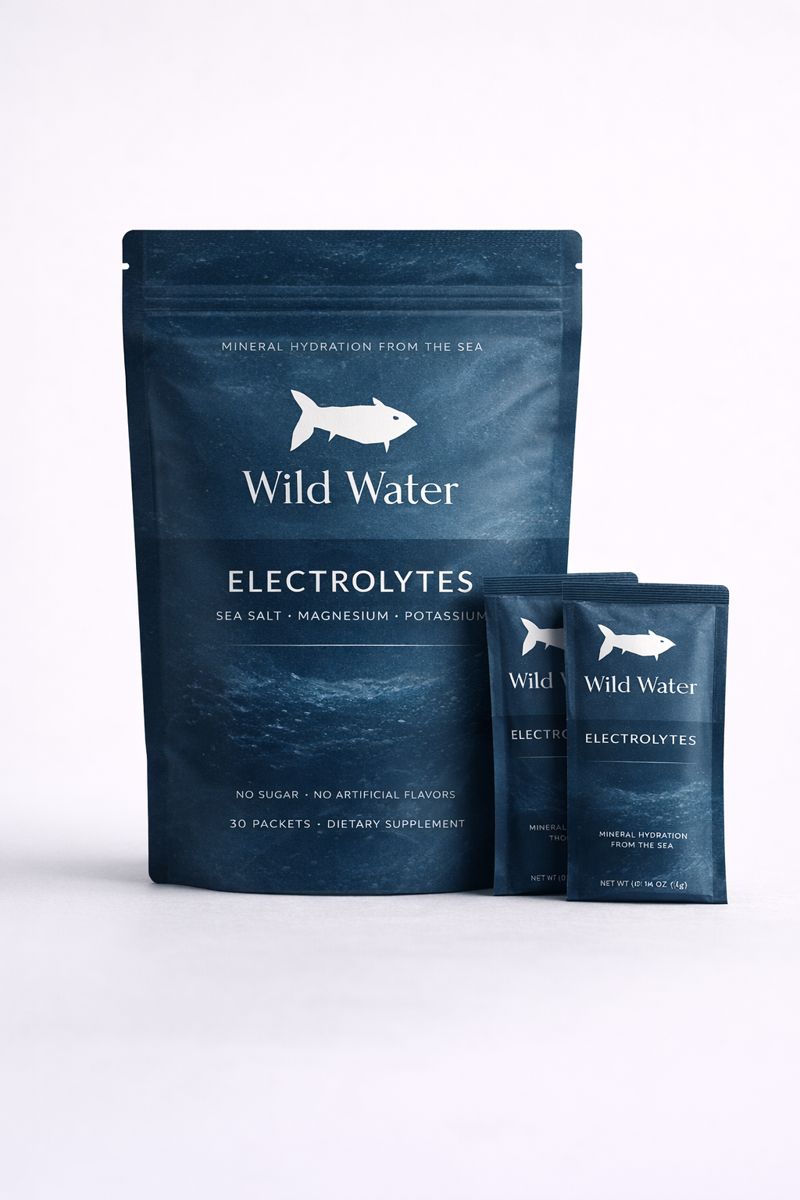 Wild Water Electrolytes pouch and sticks